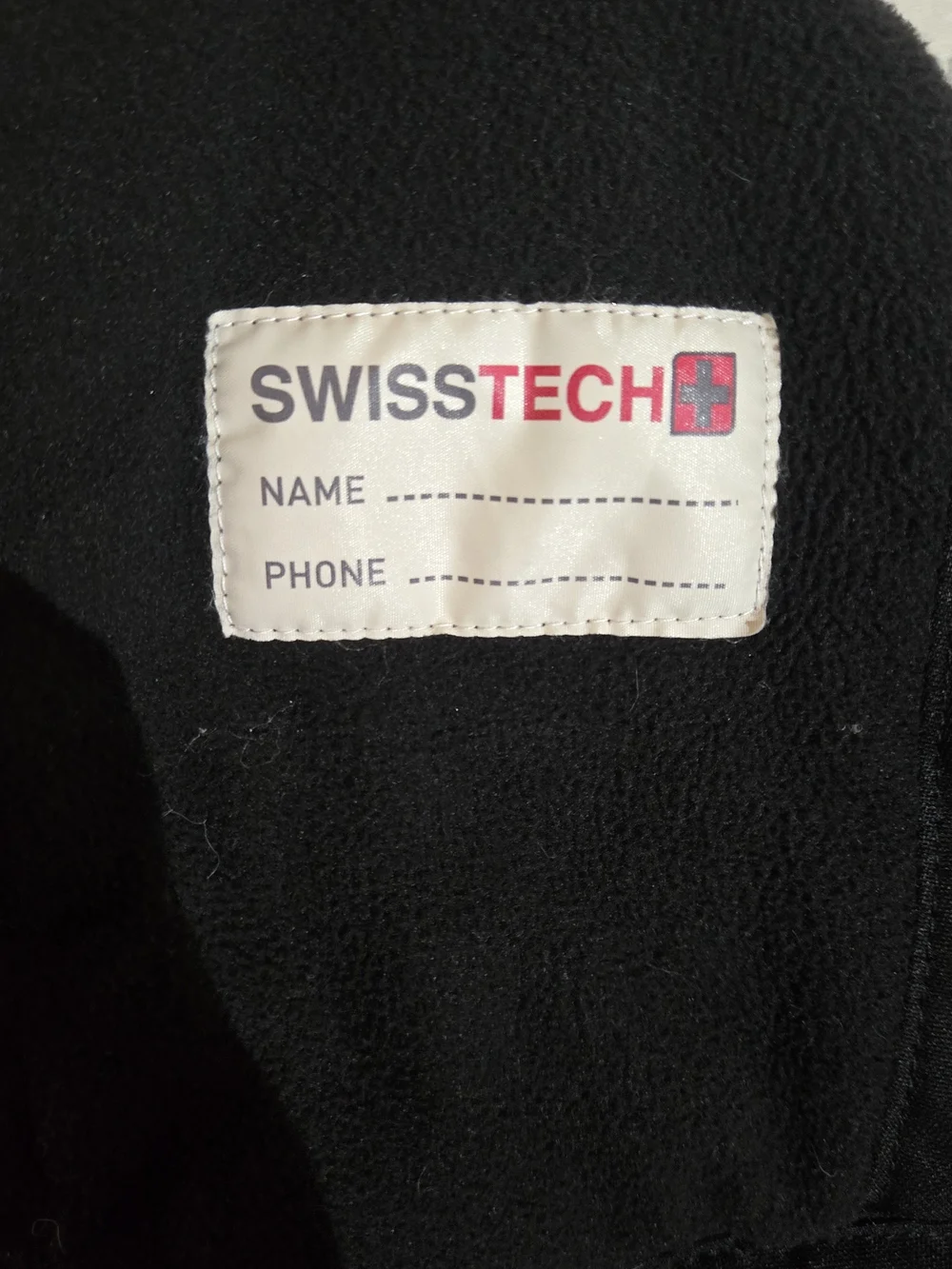 Boys Swiss Tech Black Hooded Raincoat/snowcoat - 2 Zip Front